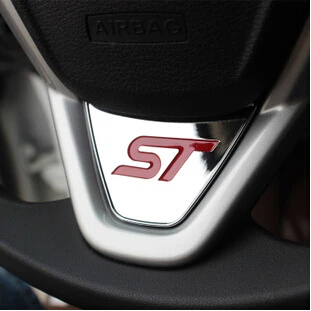 Логотип рулевого колеса ST обложка наклейки с блестками чехол для Ford New Fiesta Ecosport 2009
