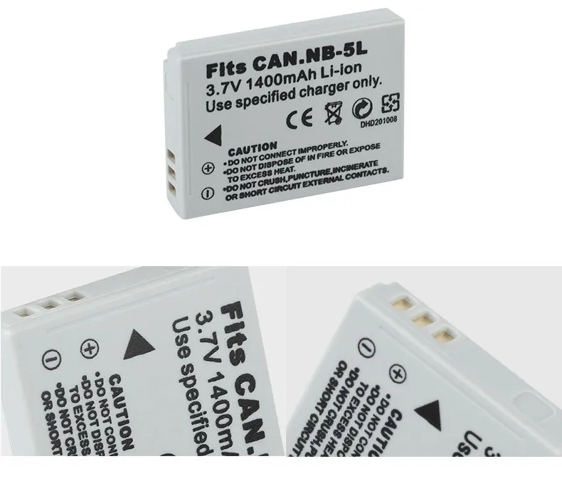 Dinto 1pc NB-5L NB5L NB 5L Replacement Digital Camera Battery for Canon IXUS 800 IS 850 900 TI 950 960/970 980 860 SX210 SX230