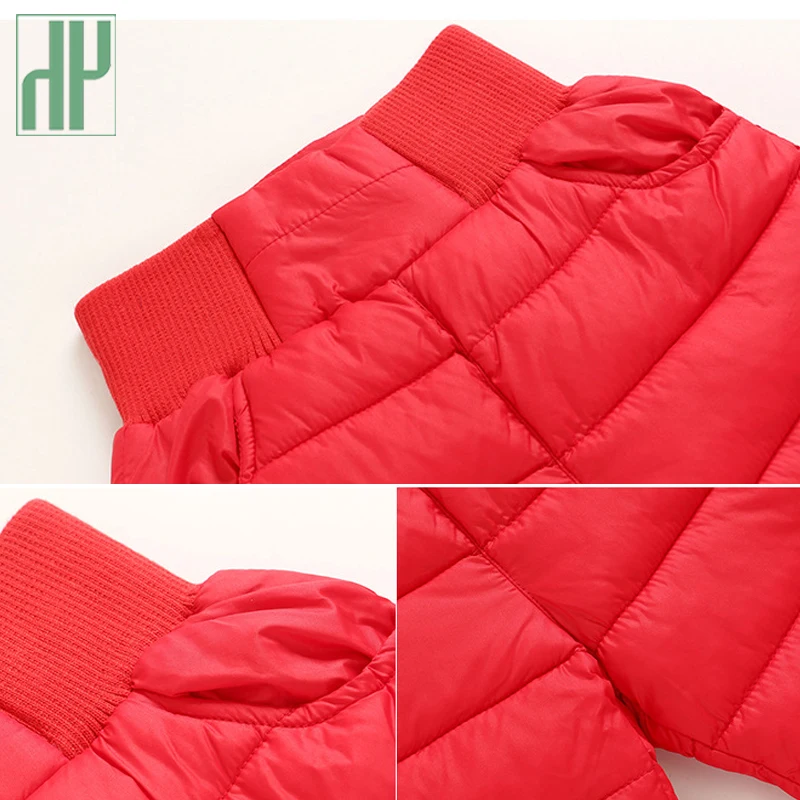 HH/детские брюки для девочек и мальчиков Длинные штаны Зимняя теплая пуховая