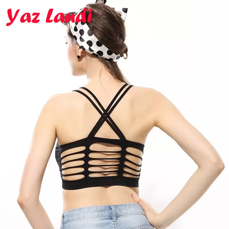 2017 Для женщин Топы корректирующие Bralet Растениеводство Топ Бюстье выдалбливают