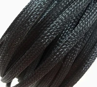 high quality 5meterslot three wire encryption 60mm black expandable braided tube mesh woven pet braided tube