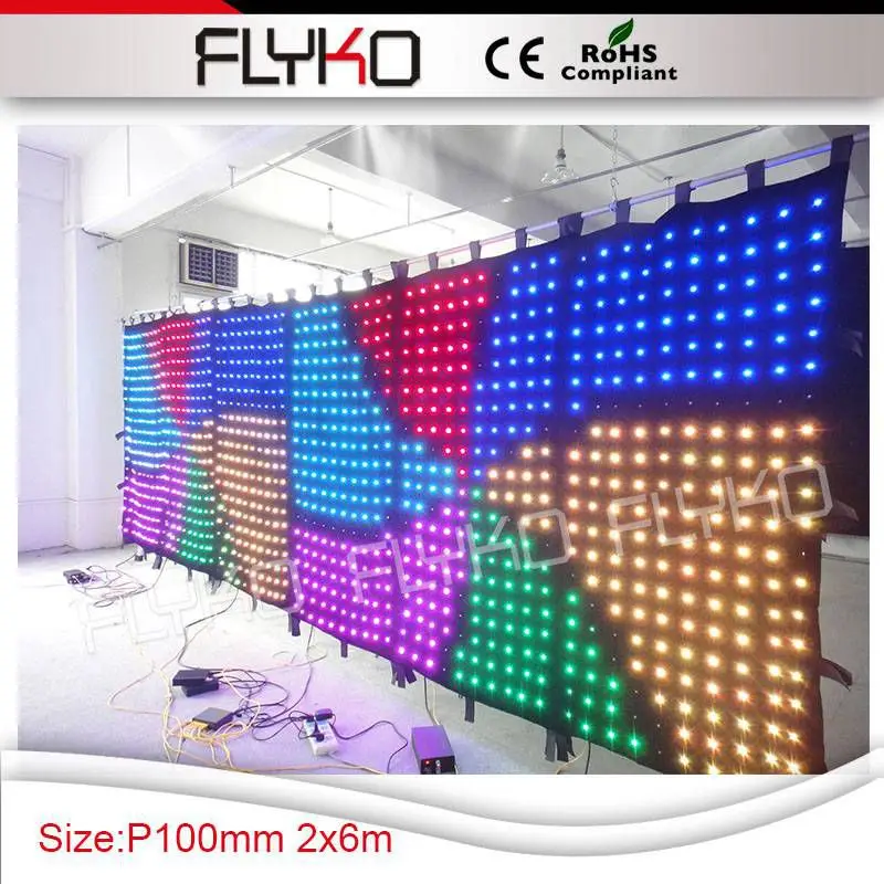 Гибкая Складная светодиодная занавеска для помещений 7 футов на 20 | Освещение