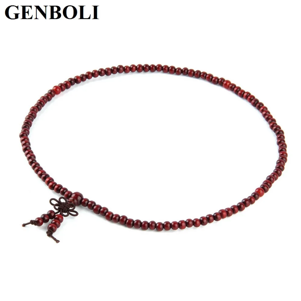 GENBOLI 4 цвета 6 мм натуральные буддийские Бусы из сандалового дерева Будда