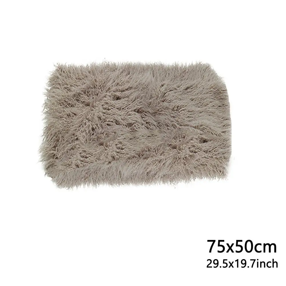 Grey sand 75-50 D& J/реквизит из искусственного меха для новорожденных; Корзина с наполнителем; реквизит для фотосессии; фон для фотосъемки; одеяло для младенцев - Цвет: Grey sand 75-50