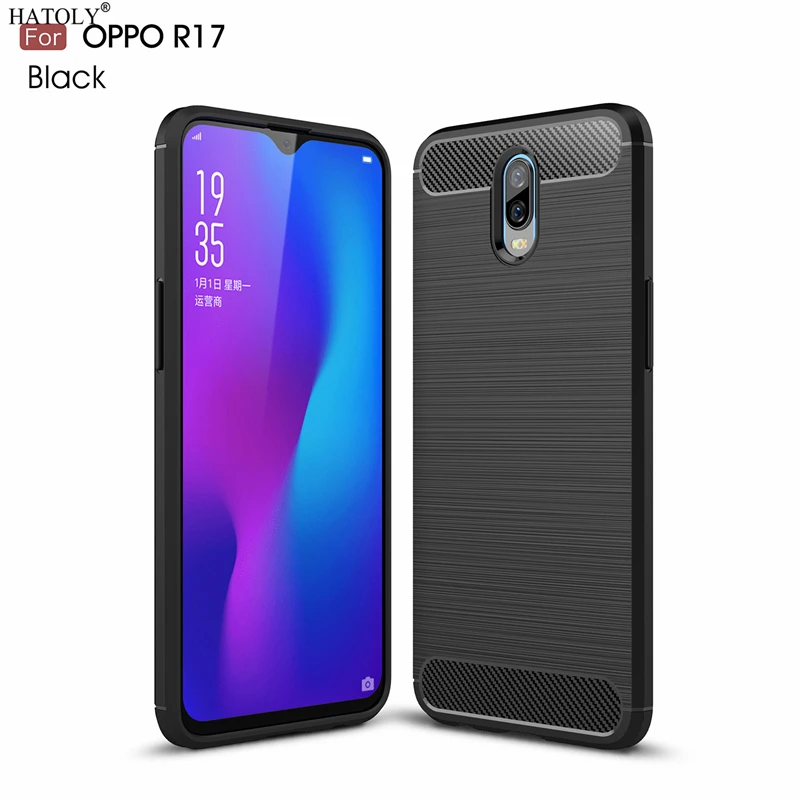 HATOLY чехол для OPPO R17 противоударный мягкий ТПУ матовый прочный силиконовый