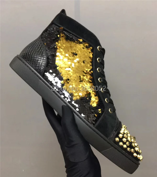 Shooegle/дизайнерская обувь блестящие высокие кроссовки Zapatillas Hombre резиновая на