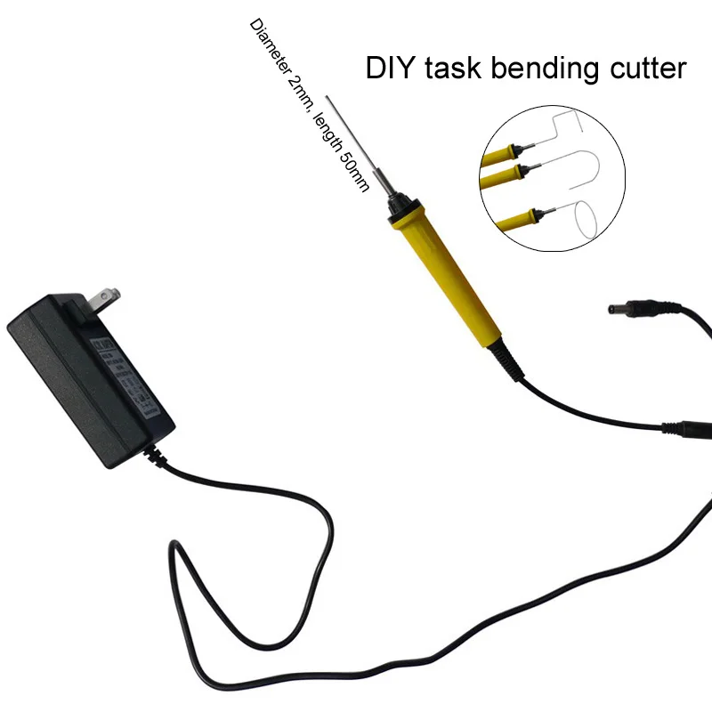 length 50mm Wozniak DIY Multi-function Foam Electrothermal Knife KT Plate Cutter knifes Slotting Punch Separate 110v- 220v Thermostat - Цвет: length 50mm