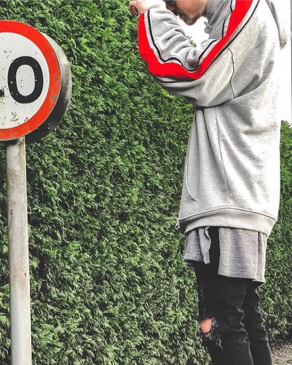 High Street/Винтажные толстовки с капюшоном Kanye в европейском и американском стиле, Полосатый пуловер в стиле пэчворк, Мужская одежда для хип-хопа