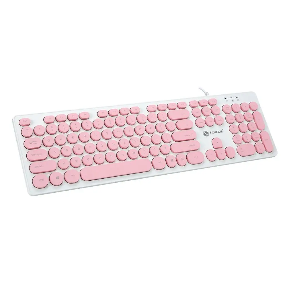 Горячая Распродажа стиль ретро Панк клавиатура с круглым Keycap USB Проводная