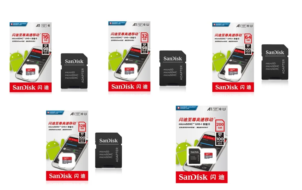 Sandisk 16 ГБ 32 ГБ 64 Гб 128 Гб Micro SD карты класс 10 TF карты 200 ГБ карта памяти ультра Настольный ПК карта памяти 128 ГБ
