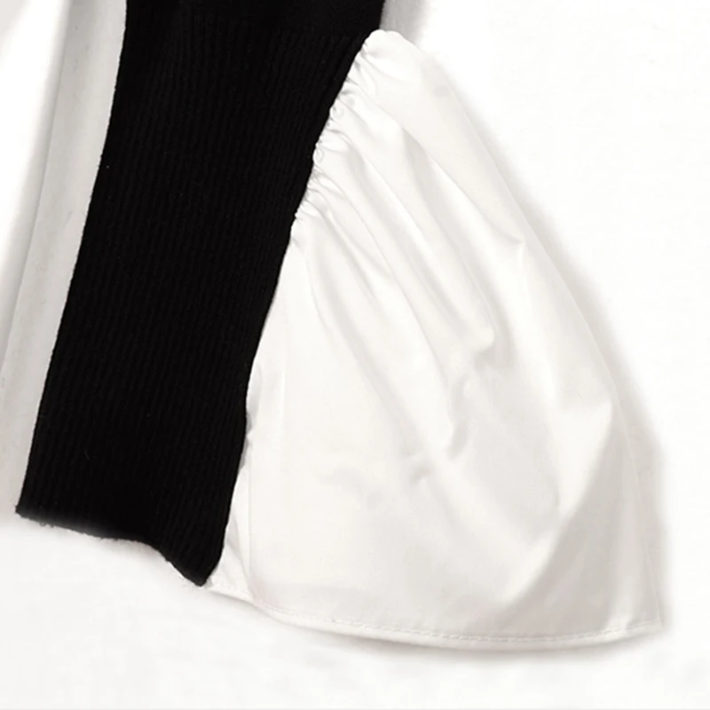 Свитер TWOTWINSTYLE Женский с высоким горлом и рукавами-фонариками весенний