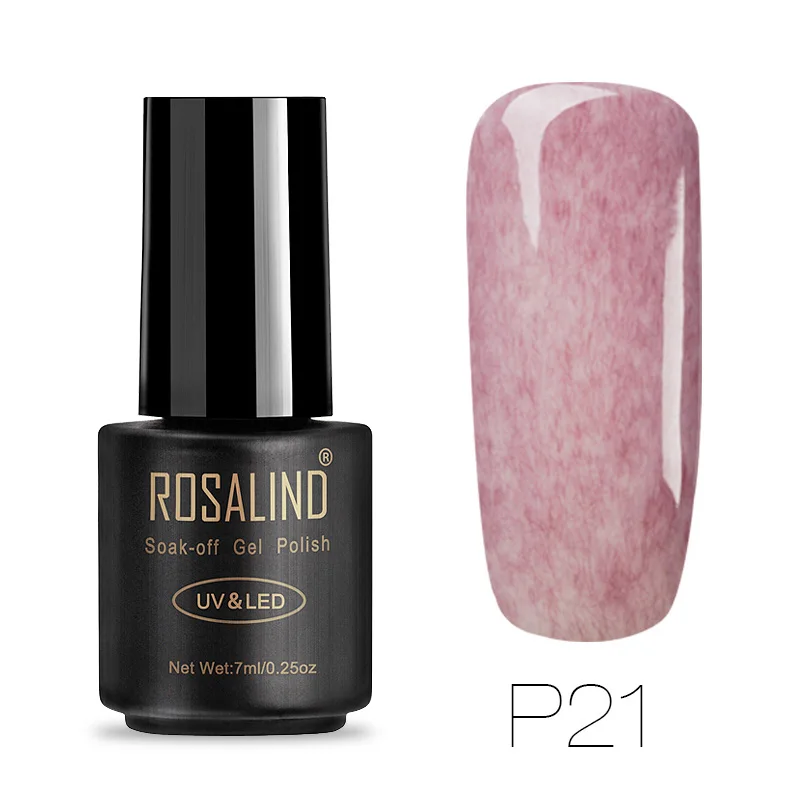 P21 ROSALIND 7 мл Лак для ногтей искусственный мех эффект P01-26 гель лак для ногтей Дизайн ногтей УФ светодиодный отмачиваемый гель белый лак набор для маникюра - Цвет: P21