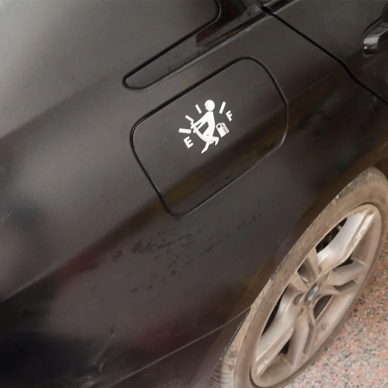 1 шт. забавная наклейка на автомобиль никелевый металл Натяжной топливный бак