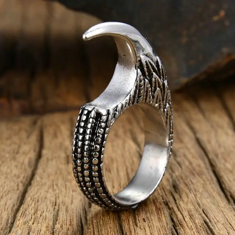 Мужское кольцо из нержавеющей стали Винтажное Феникс огненная птица