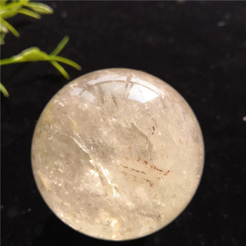 

Natural Light Yellow Crystal Quartz Crystal Sphere Globe Ball Chakra Healing Reiki Stone Furnishing Articles Crafts