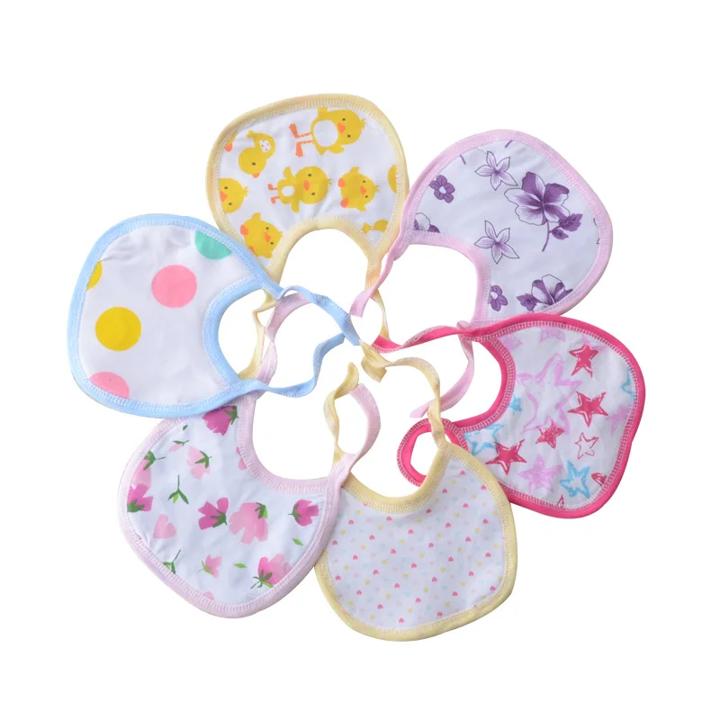 Цвет случайный Детские нагрудник с милыми рисунками для вытирания слюней