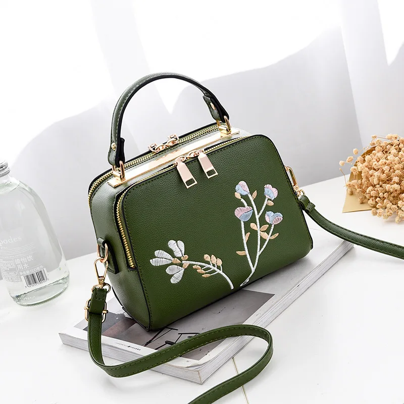 Модные женские туфли кожа сумка цветок сумочку дамы небольшой Сумки через плечо