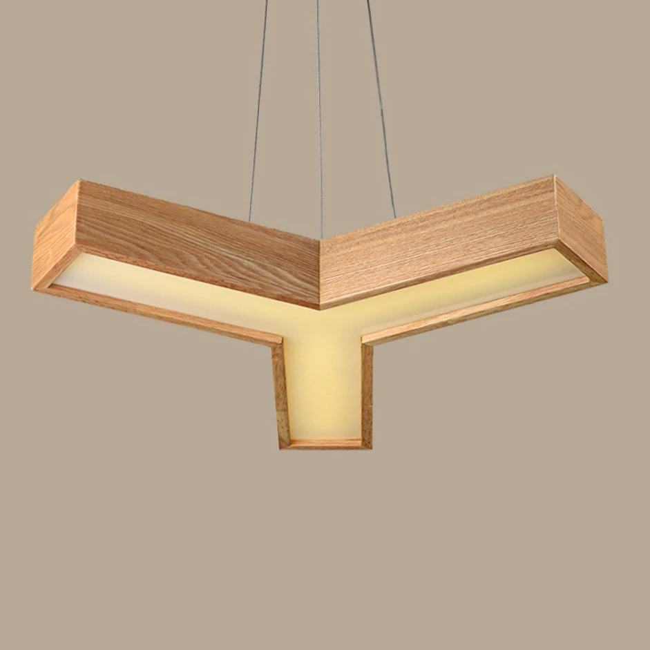 Лампа для столовой в японском стиле подвесной светильник из ветрового дерева