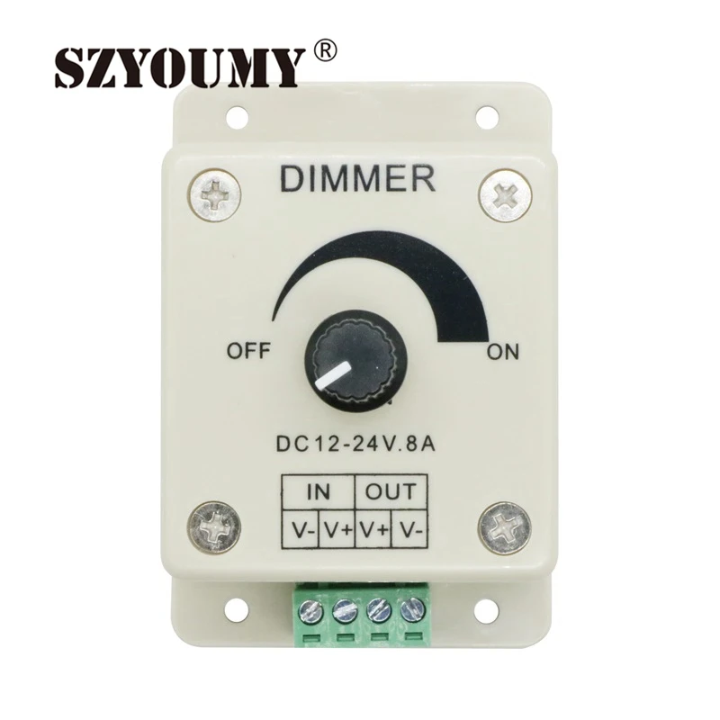 SZYOUMY LED Light Protect Strip Dimmer DC 12V 8A Adjustable Brightness Controller For LED Strip Light Lamp Accessories enlarge