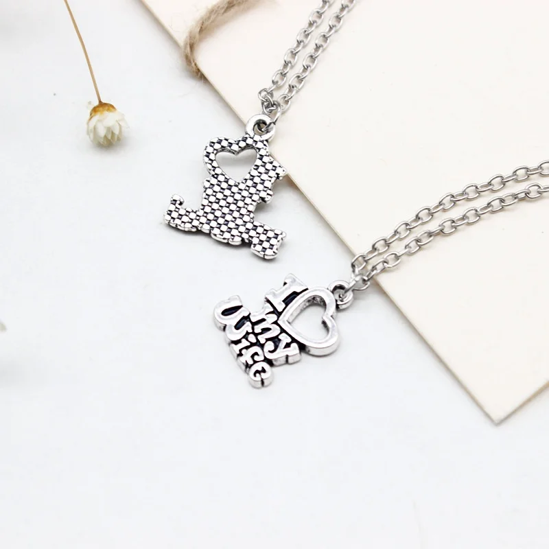 2 шт./компл. я люблю своего мужа жены подвеска в форме сердца для ожерелья пары