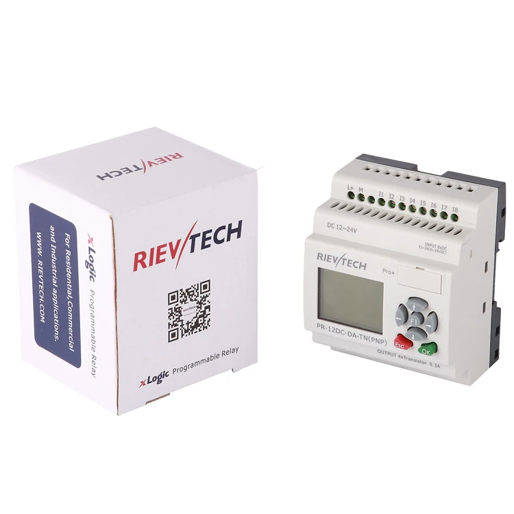 RIEVTECH 8 входов и 4 выхода транзисторов программируемое реле PR-12DC-DA-TN | Компьютеры
