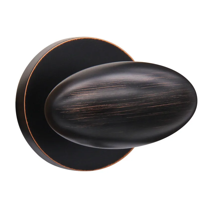 Egg-shaped Black Red Невидимый дверной замок односторонний внутренний врезной дверной замок ТВ фон настенный Темный дверной замок черный американский замок для ванной комнаты - Цвет: Egg-shaped Black Red