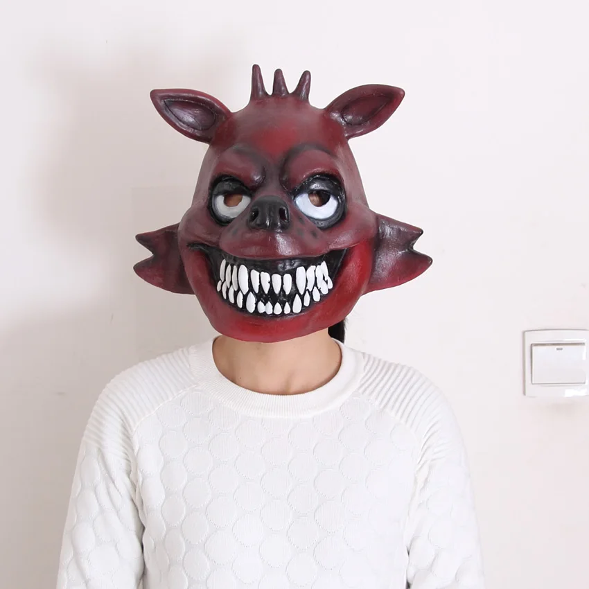 Оригинальная пятиночная у Фредди 4 FNAF косплей Фокси латексная маска фигурки для