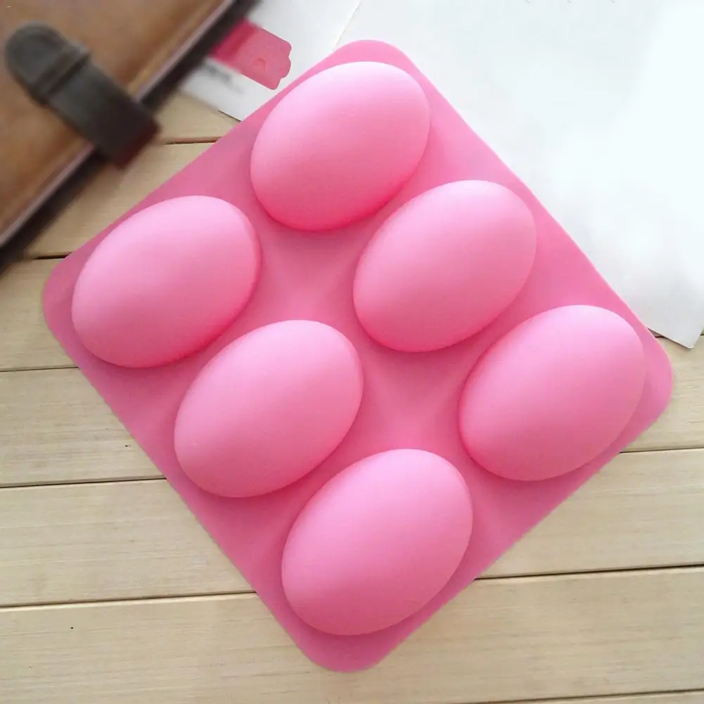 DIY 6 слотов для торта инструмент 3D овальный гусь в форме яйца силиконовая форма