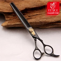 fenice professional jp440c 6 75 inch 7 inch titanium coated black pet dog grooming thinning shears scissors