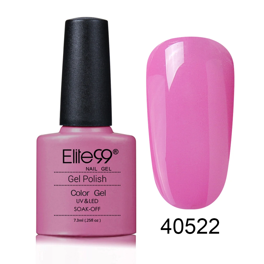 40522 Pink Elite99 7,3 мл стойкий цветной гель для лака для ногтей, отмачиваемый УФ-грунтовка для ногтей, Гель-лак для ногтей, лак для ногтей, нужен для отверждения лампы - Цвет: 40522 Pink