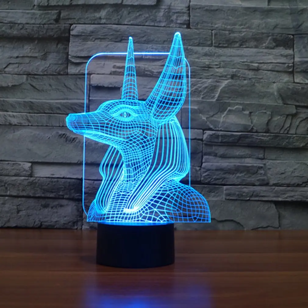Фараон охранник 3D светодио дный огни красочные светодиодные постепенное
