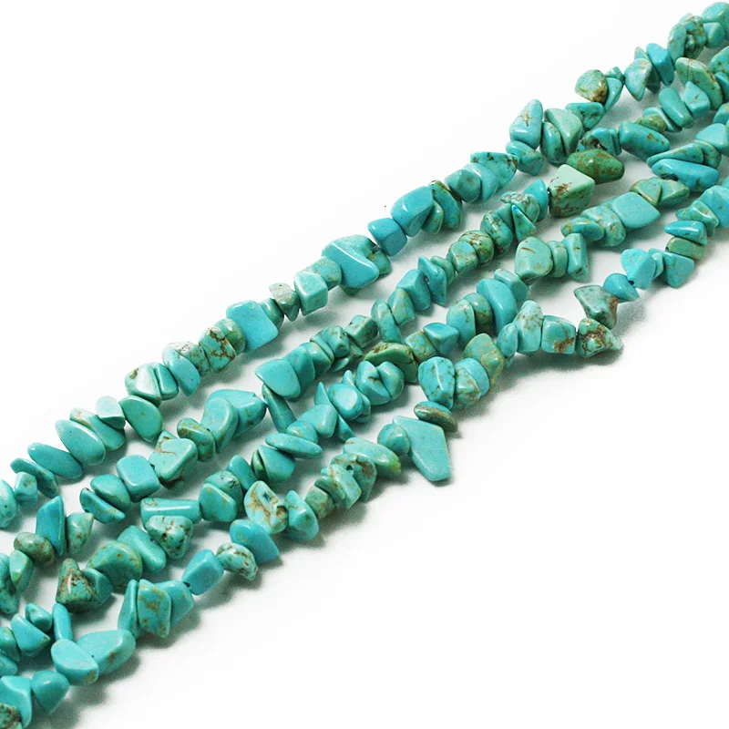 Бусины с натуральным кристаллом 5-8 мм натуральный синий камень гравия для