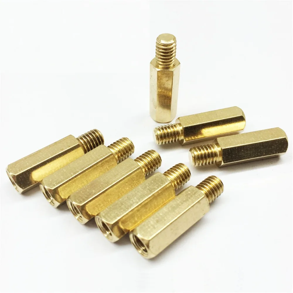 

50Pcs M2*L+3mm M2.5/M3*L+6mm Hex head Brass Spacing Screws Threaded Pillar PCB Computer PC Motherboard StandOff Spacer