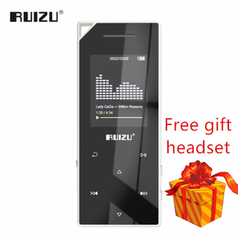 

Mp3-плеер RUIZU D05 с поддержкой bluetooth, 8 ГБ, 16 Гб памяти, экран 1,8 дюйма, воспроизведение высококачественного Fm-радио, электронная книга, музыка, mp3-плеер