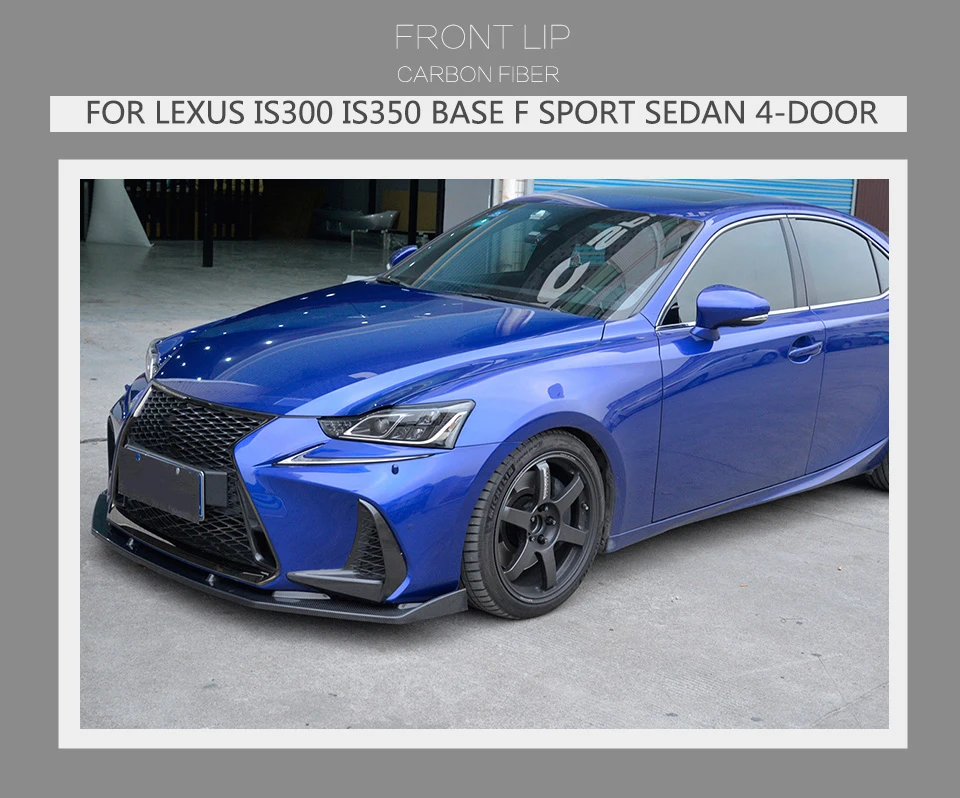 Углеродного волокна/FRP автомобиль передний бампер спойлер разветвители для Lexus IS300 IS350 основание F Sport Sedan 4 двери гвардии протектор