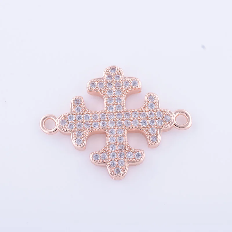 Принадлежности для ювелирных изделий 5 шт. циркониевые кресты подвески браслета