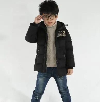 2017 Teenagers Boys Jacket Winter Jackets For Down Kids Warm Hooded Outerwear Coat Children Clothes |