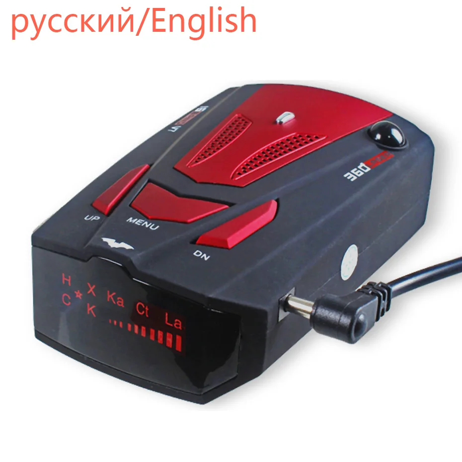 Автомобильный антискоростной радар детектор английский и русский вариант V7