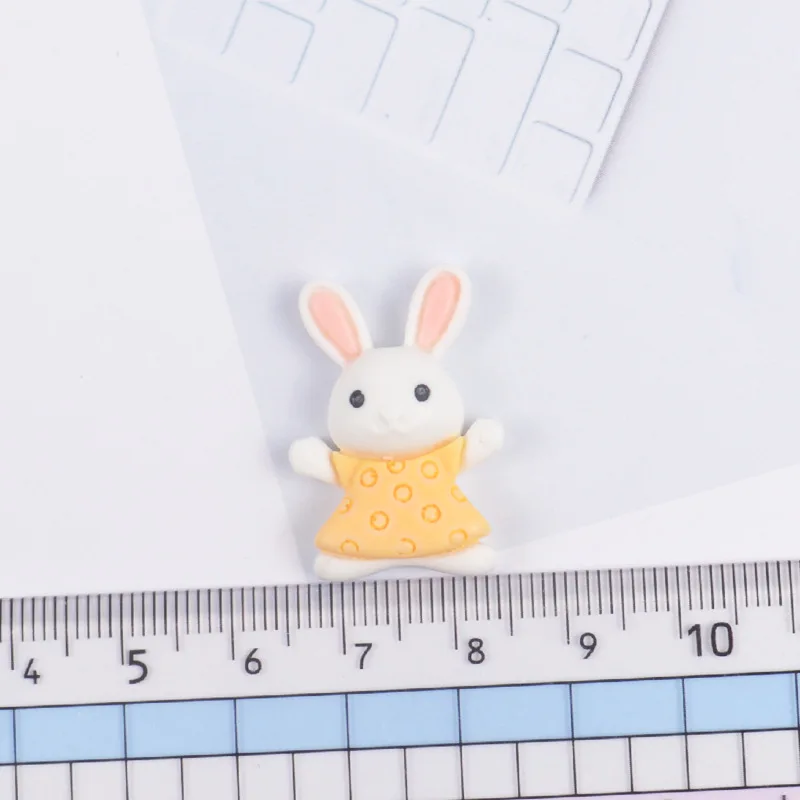 10 шт. Kawaii Смола Животные на плоской подошве с украшением в виде задней смола