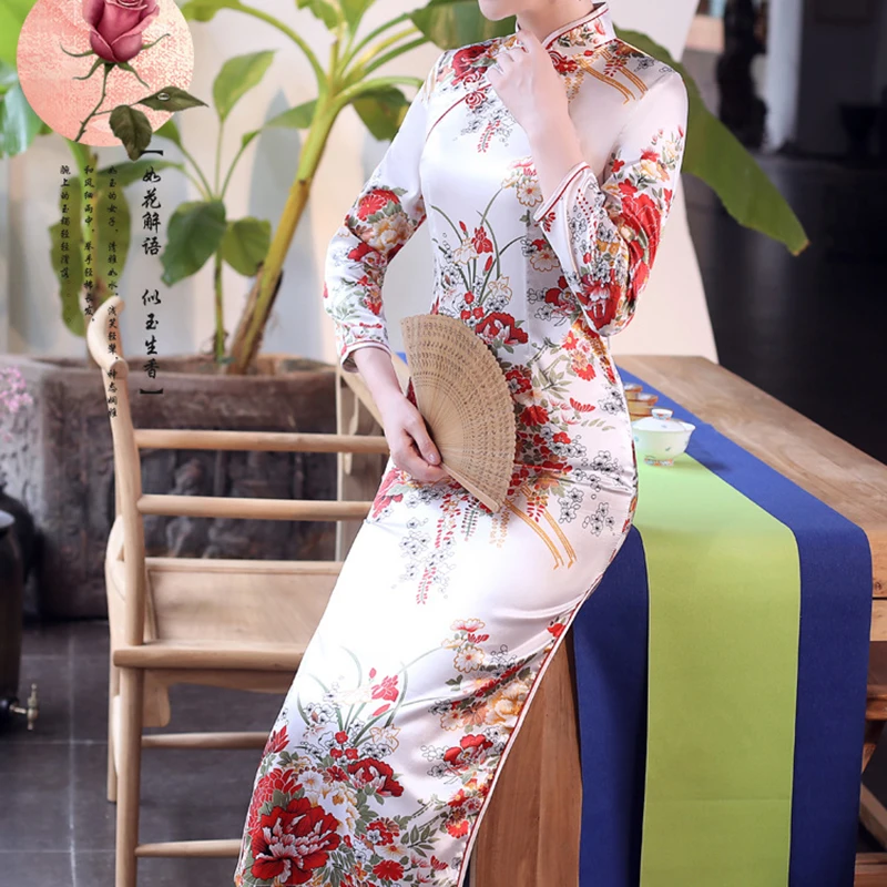 Китайские традиционные костюмы Vestito оригинальный женское платье Чонсам Тан
