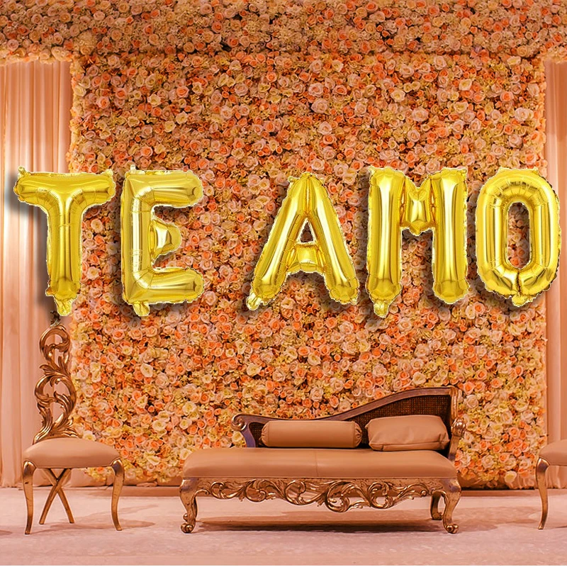 5 шт. 16 дюймов испанский I love You Фольга воздушные шары TE AMO воздушный шар с гелием на