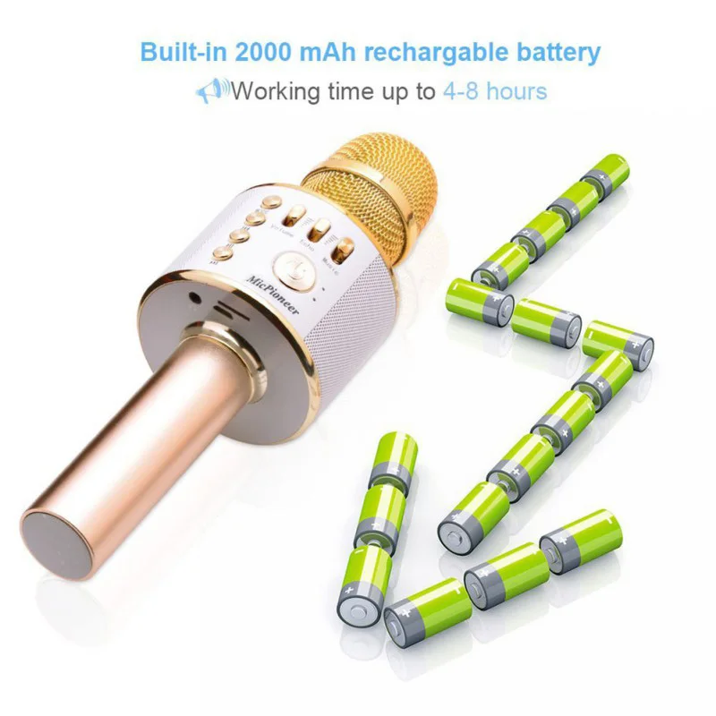 K38 Bluetooth караоке микрофон беспроводной профессиональный плеер динамик с Carring