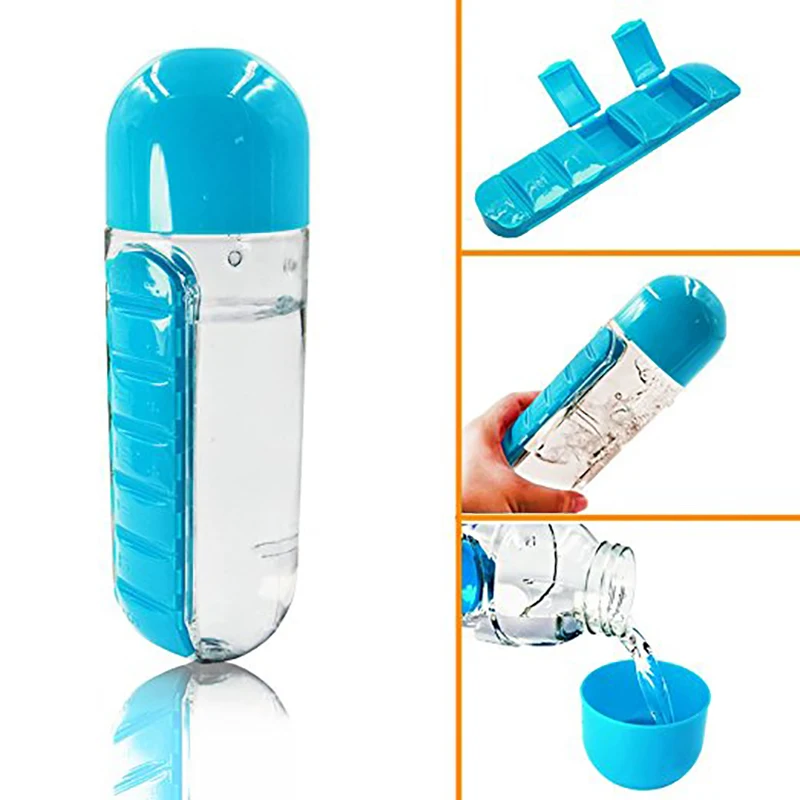 Комбинированный Еженедельный органайзер для таблеток с 7 отделениями бутылкой