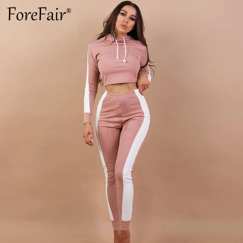 Forefair/2019 Повседневный Спортивный костюм из 2 предметов Женский комплект одежды