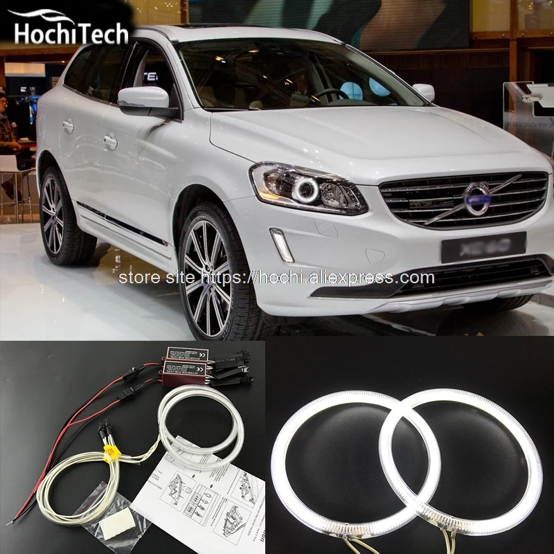Фара HochiTech ccfl с ангельскими глазками белая фара 6000k кольцами ореолов для volvo XC60