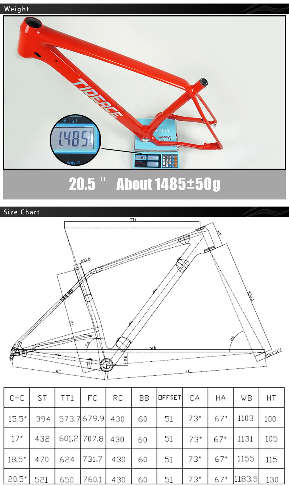 Tideace hardtail 27,5 er полный mtb карбоновая рама для горного велосипеда 27,5 плюс полностью углеродное волокно OEM boost горная рама