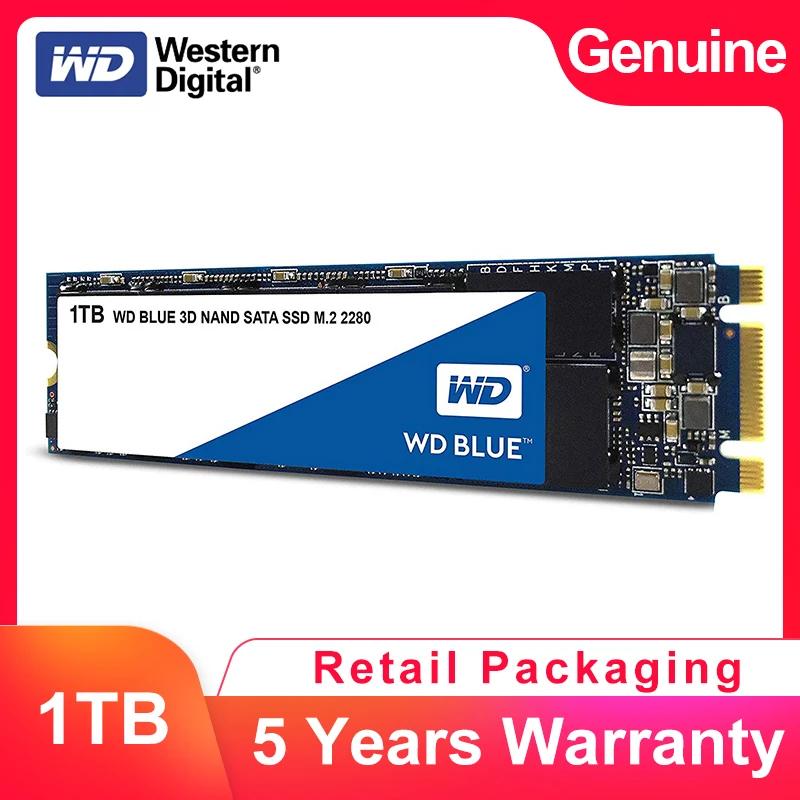 WESTERN DIGITAL WD BLUE 3D NAND SSD 1 ТБ внутренний SATA3.0 M.2 2280 NGFF твердотельный диск жесткий для