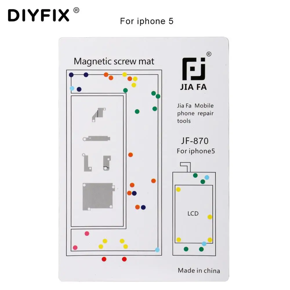 DIYFIX 1 шт. Магнитный винт коврик для iPhone 4, 4S, 5, 5S, 6 S, 6S Plus направляющая винтовая прокладка, хранитель карты, коврик, инструменты для ремонта мобильного телефона - Цвет: for iPhone 5