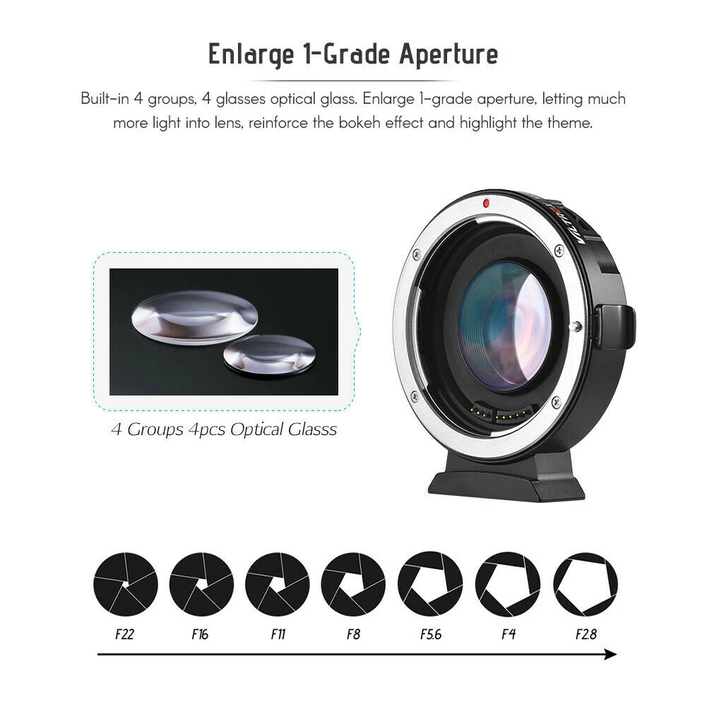 EF M2 II Anti Shake Professional Camera Accessories Easy Install Inner Adjustable Manual Exposure Lens Adapter Ring Auto | Электроника
