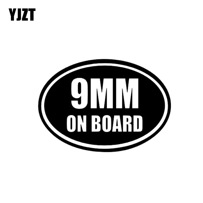 

YJZT 12,7 см * 9 см 9 мм на борту Виниловая пленка для оклеивания автомобилей, Стикеры наклейки черный/серебристый C10-00529